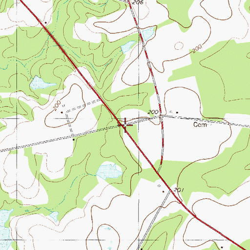 Topographic Map of Enal (historical), GA