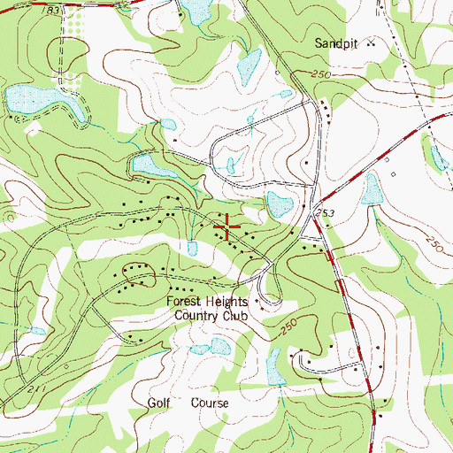 Topographic Map of Forest Heights, GA