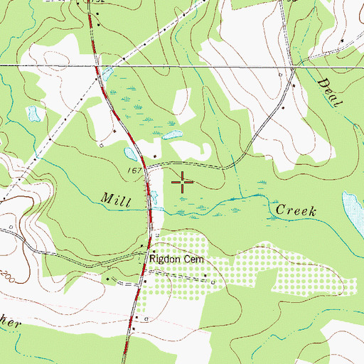 Topographic Map of Georgian Walk, GA
