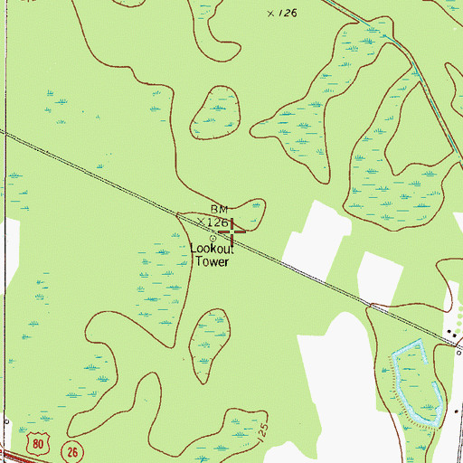 Topographic Map of Gods Little Mission, GA