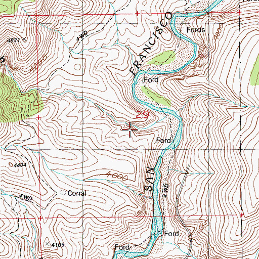 Topographic Map of Sycamore Gulch, AZ