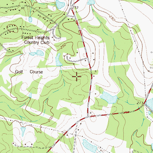Topographic Map of Hazelwood, GA