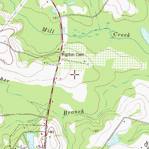 Topographic Map of Huntington, GA