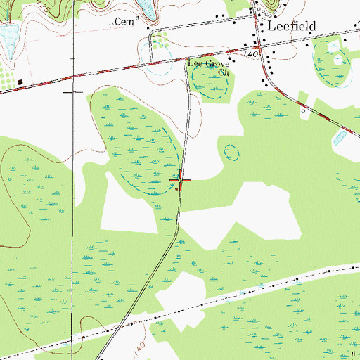 Topographic Map of Lees Grove Church, GA