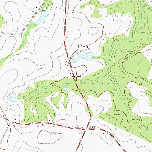 Topographic Map of Little Bethel Church (historical), GA