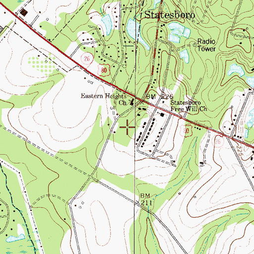 Topographic Map of Lynn Haven Estates, GA
