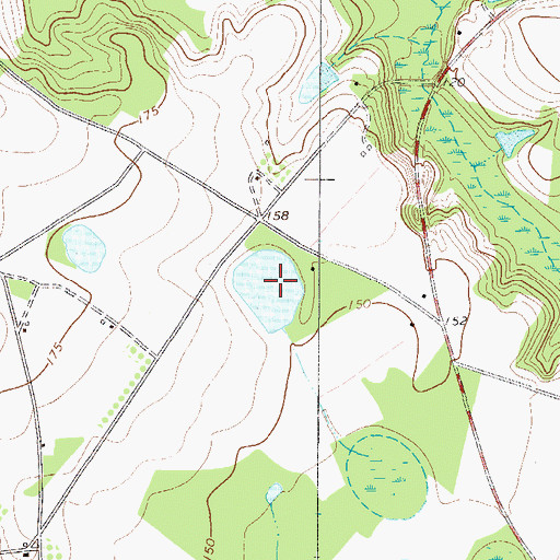 Topographic Map of Martin Pond, GA