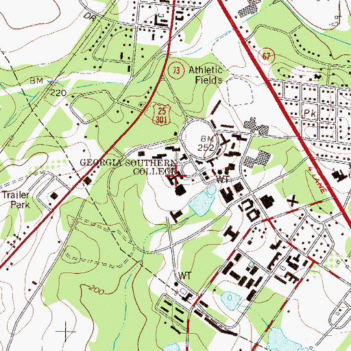 Topographic Map of Marvin Pittman Elementary School, GA