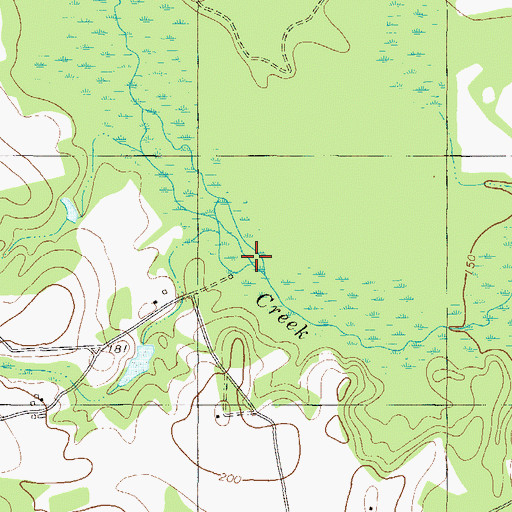 Topographic Map of McElveen Pond (historical), GA