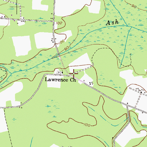 Topographic Map of Mitchell School (historical), GA