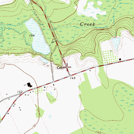 Topographic Map of Moore Cemetery, GA