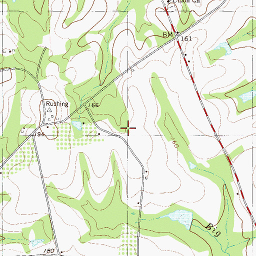 Topographic Map of Newcastle School (historical), GA