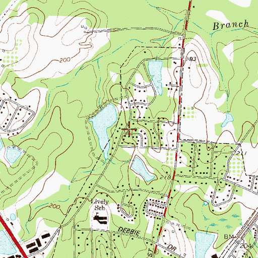 Topographic Map of Northlake, GA