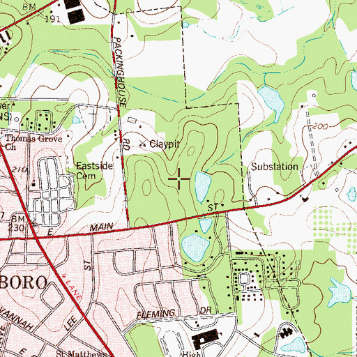 Topographic Map of Ramblewood East, GA