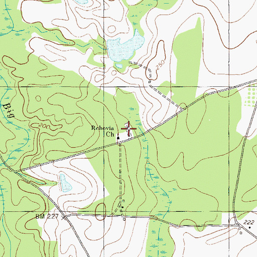 Topographic Map of Rehovia Cemetery, GA