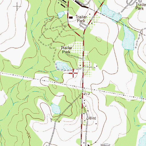 Topographic Map of Sherwood Forest, GA