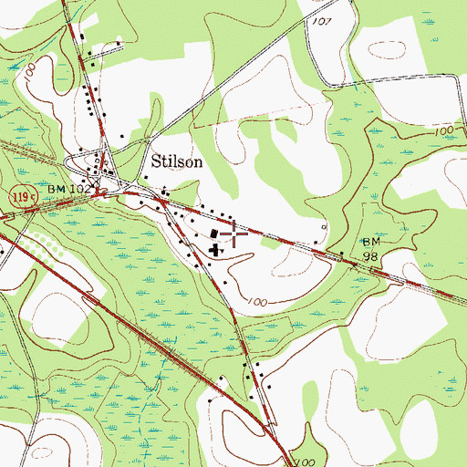 Topographic Map of Stilson Elementary School, GA