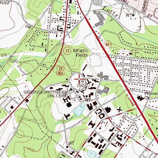 Topographic Map of Sweatheart Circle, GA