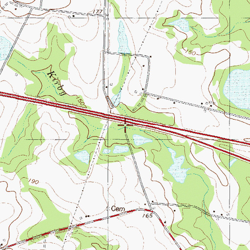Topographic Map of Sylvester School (historical), GA