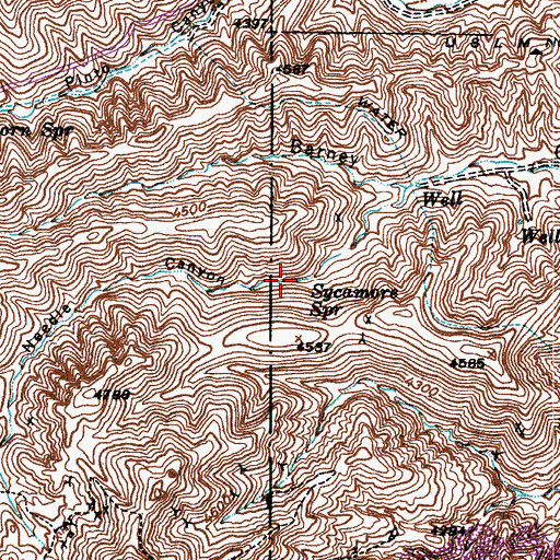 Topographic Map of Sycamore Spring, AZ