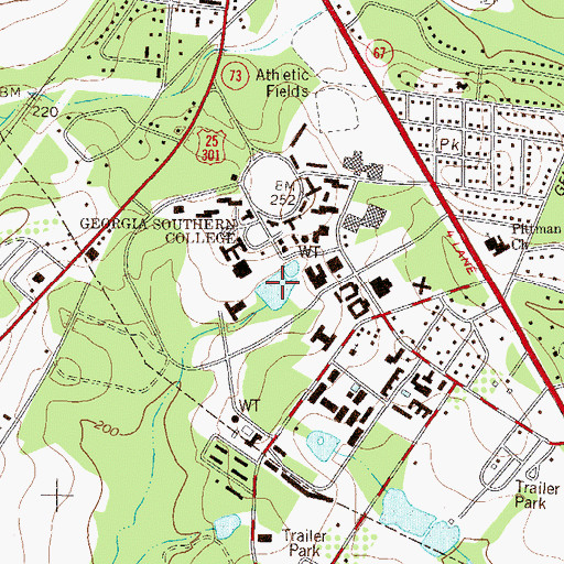 Topographic Map of Lake Wells, GA