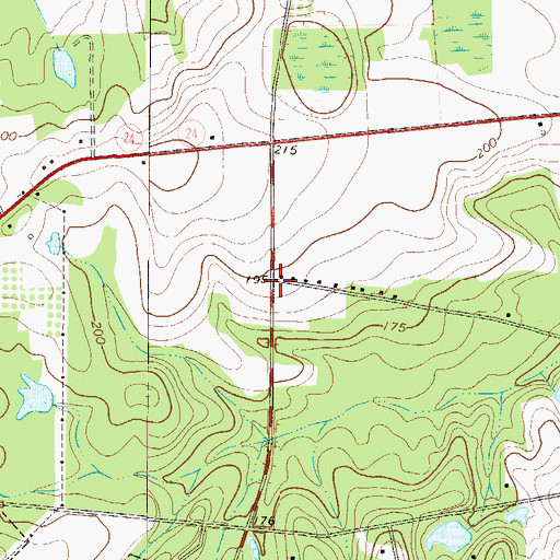 Topographic Map of Windfield, GA