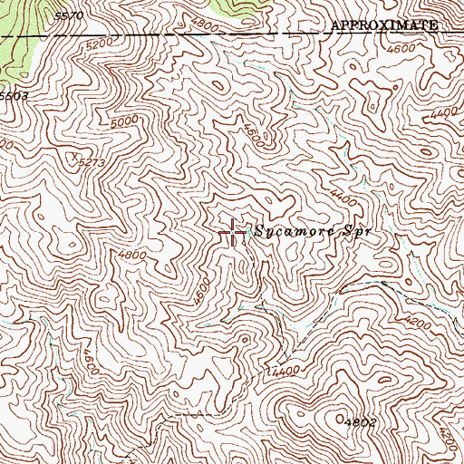 Topographic Map of Sycamore Spring, AZ