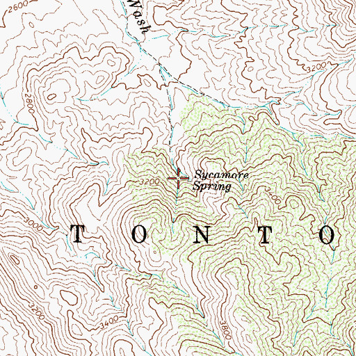 Topographic Map of Sycamore Spring, AZ