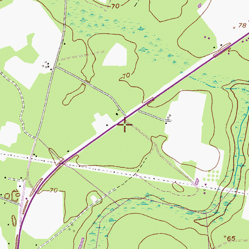Topographic Map of Lanier Elementary School, GA
