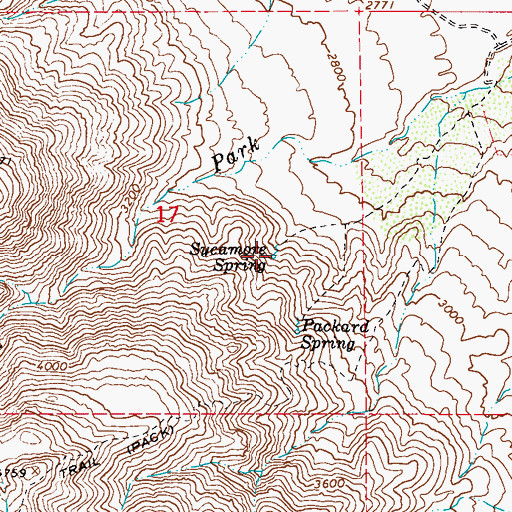 Topographic Map of Sycamore Spring, AZ