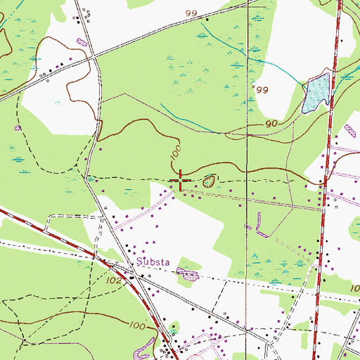 Topographic Map of Northside Church, GA