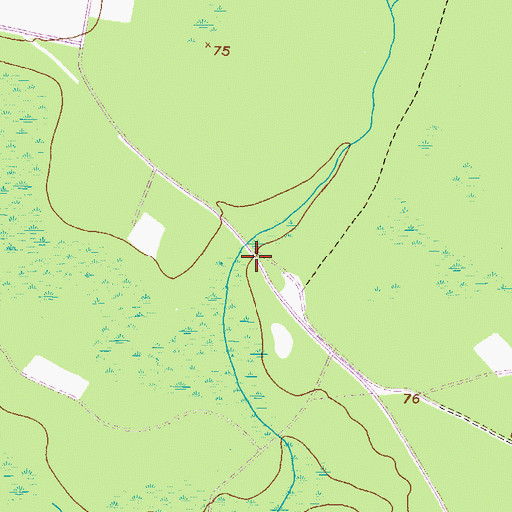Topographic Map of Oak Grove School (historical), GA