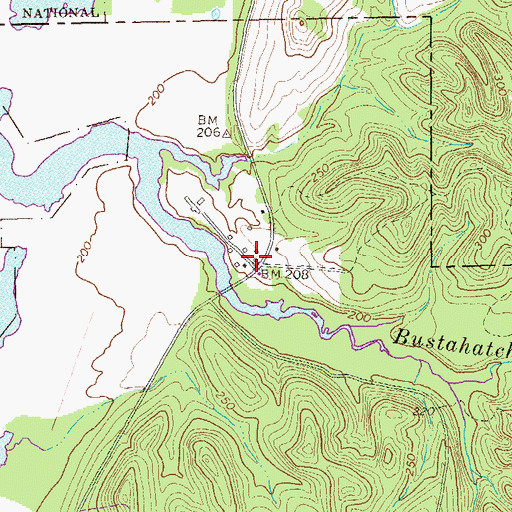 Topographic Map of Avreys Store (historical), GA