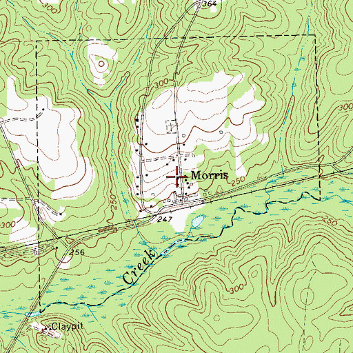 Topographic Map of Morris Baptist Church, GA