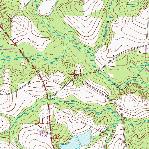 Topographic Map of Bethlehem Wesleyan Church, GA