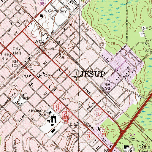 Topographic Map of Church of God, GA