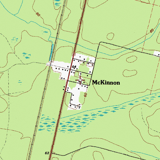 Topographic Map of Deliverance Church, GA