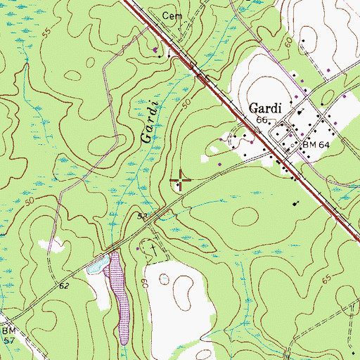 Topographic Map of Gardi Church, GA
