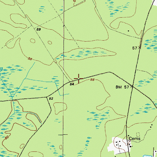 Topographic Map of Cypress School (historical), GA