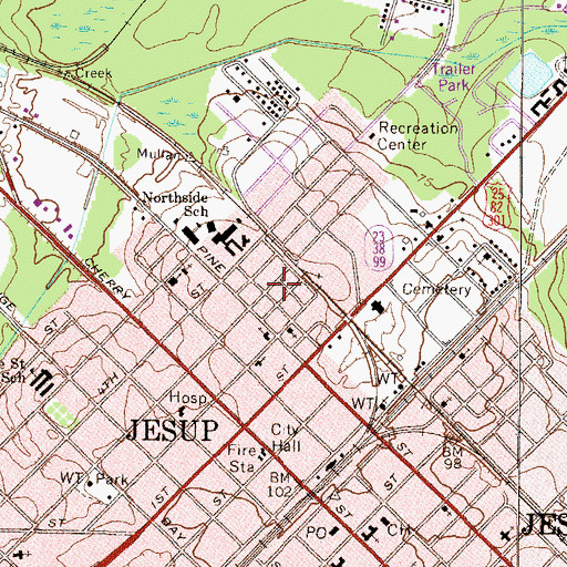 Topographic Map of Greater Morris Chapel Baptist Church (historical), GA