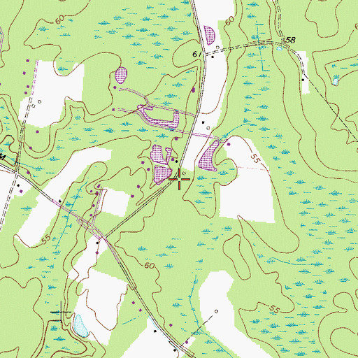 Topographic Map of Kicklighter School (historical), GA