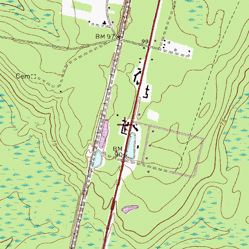 Topographic Map of Landmark Training Center, GA
