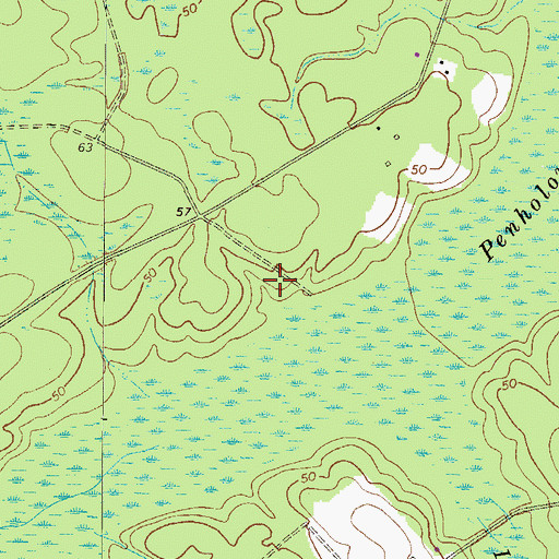 Topographic Map of Long Ford School (historical), GA