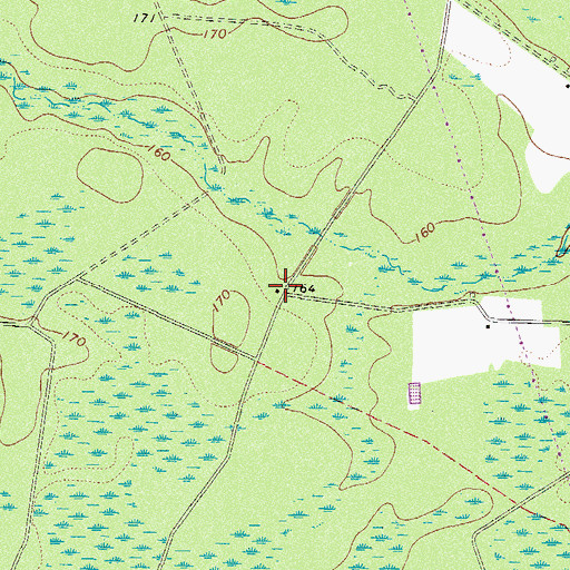 Topographic Map of Neva School (historical), GA