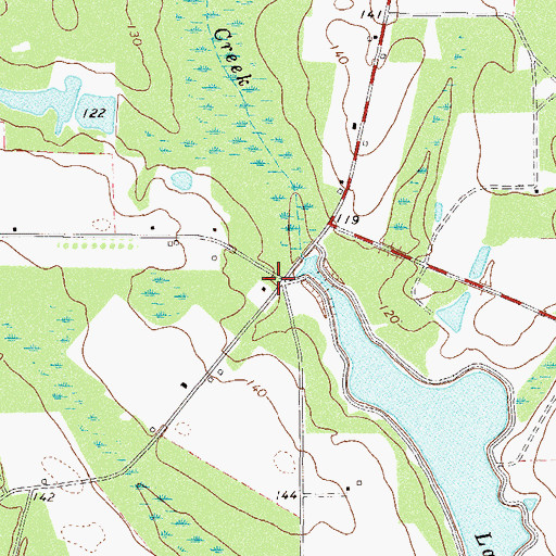Topographic Map of Reddishville School (historical), GA