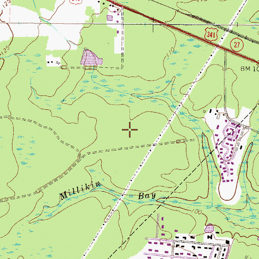 Topographic Map of Wayne County High School, GA