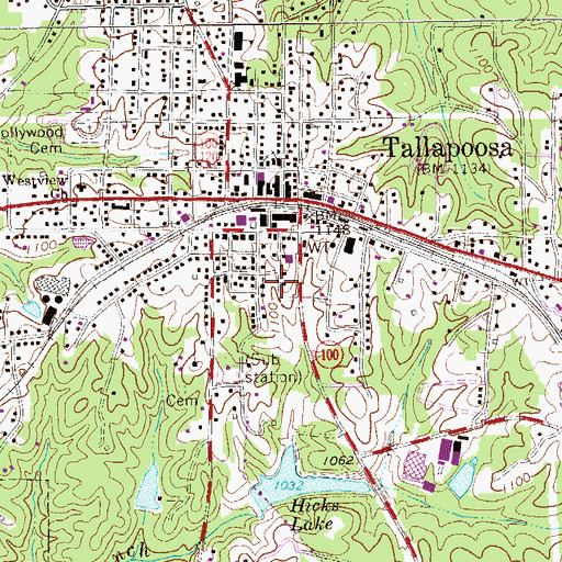 Topographic Map of Bethel Methodist Episcopal Church (historical), GA