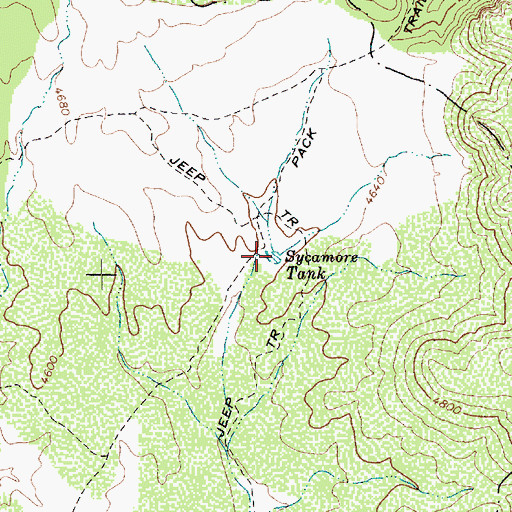 Topographic Map of Sycamore Tank, AZ