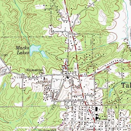 Topographic Map of Mount Sinai Baptist Church (historical), GA