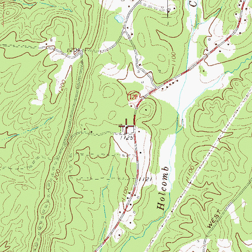 Topographic Map of Tabernacle Baptist Church, GA